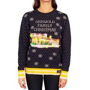 Griswold Family Ugly Christmas Sweater  Led Lights Knit Wool Sweater