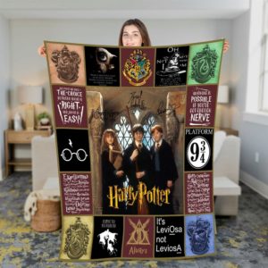 Harry Potter Quilt Blanket Hogwart Quilt Wizard Quilt Witch Quilt Magic Quilt Birthday Gift