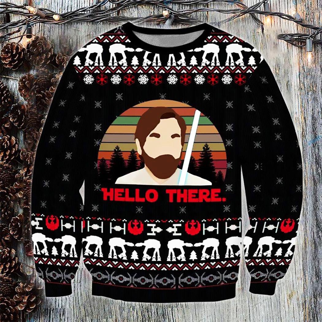 Hello There Ugly Christmas Sweater Unisex Knit Wool Ugly Sweater Hello There Ugly Christmas Sweater Unisex Knit Wool Ugly Sweater