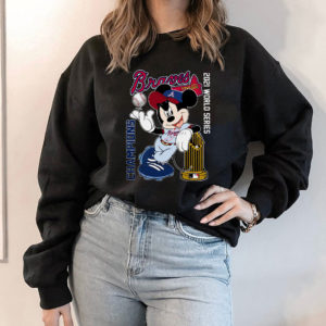 Hoodie Atlanta Braves World Series Champions 2021 MLB Mickey Mouse shirt