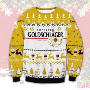 Imported Goldschlager Ugly Christmas Sweater Unisex Knit Wool Ugly Sweater