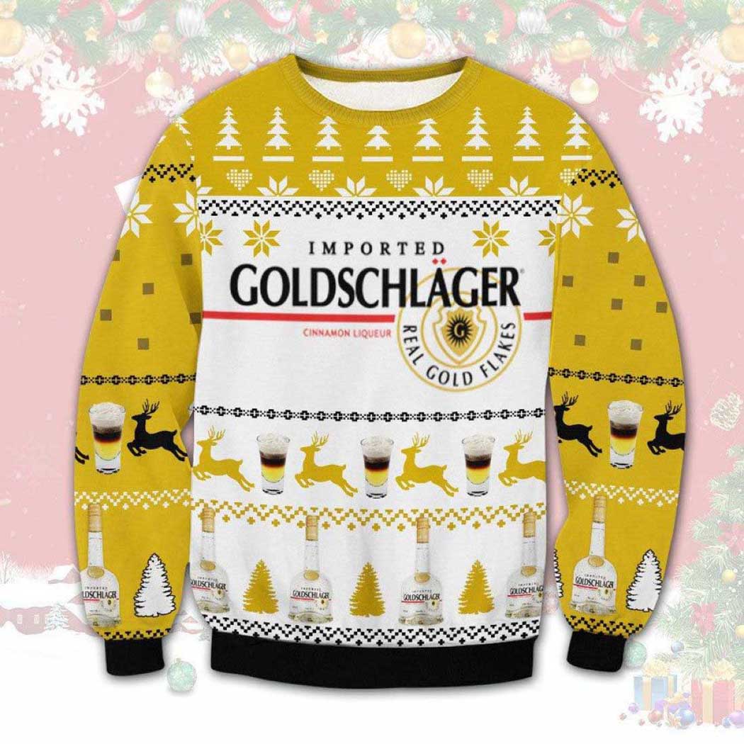 Imported Goldschlager Ugly Christmas Sweater Unisex Knit Wool Ugly Sweater Imported Goldschlager Ugly Christmas Sweater Unisex Knit Wool Ugly Sweater