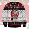 Kilbeggan Irish Whiskey Ugly Christmas Sweater Unisex Knit Wool Ugly Sweater