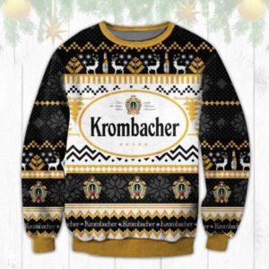 Krombacher Beer Ugly Christmas Sweater  Unisex Knit Wool Ugly Sweater