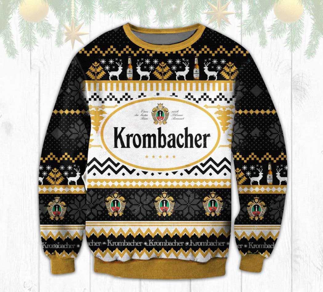 Krombacher Beer Ugly Christmas Sweater Unisex Knit Wool Ugly Sweater Krombacher Beer Ugly Christmas Sweater Unisex Knit Wool Ugly Sweater