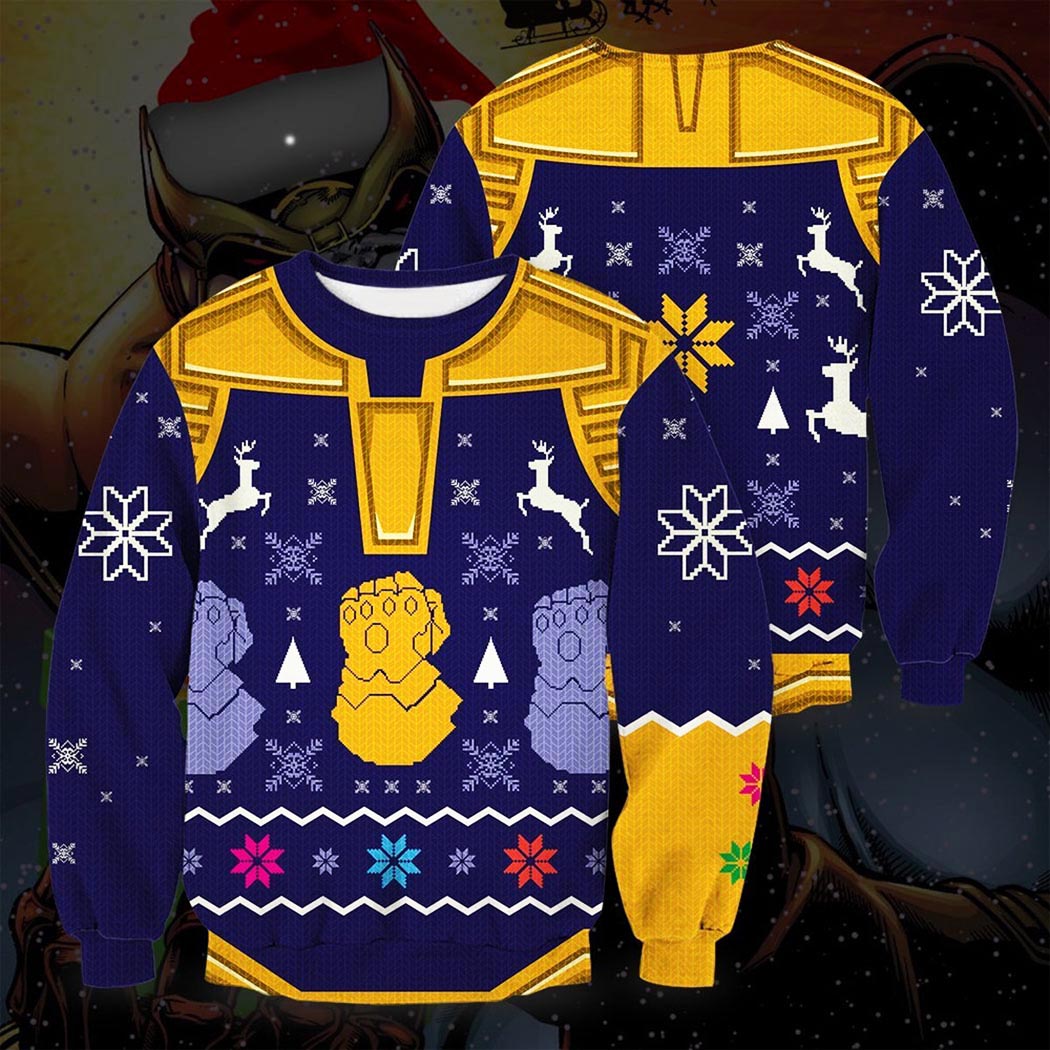 Mad Titan Unisex Knit Wool Ugly Sweater Mad Titan Unisex Knit Wool Ugly Sweater