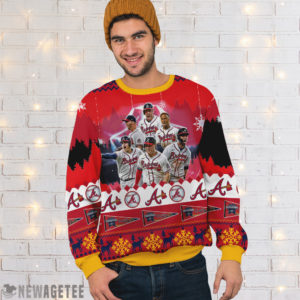 Let’s Go Braves Atlanta Braves WinCraft 2021 World Series Champions Ugly Christmas Sweater