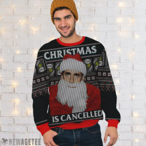 Michael Scott Christmas Is Cancelled The Office Knit Ugly Christmas Sweater