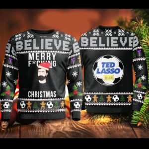 Merry Christmas Team Ted Lasso AFC Richmond Sweater Unisex Knit Wool Ugly Sweater