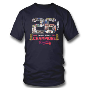 Navy T Shirt Atlanta Braves World Series Champions 2021 26 Years In The Making Champions Shirt
