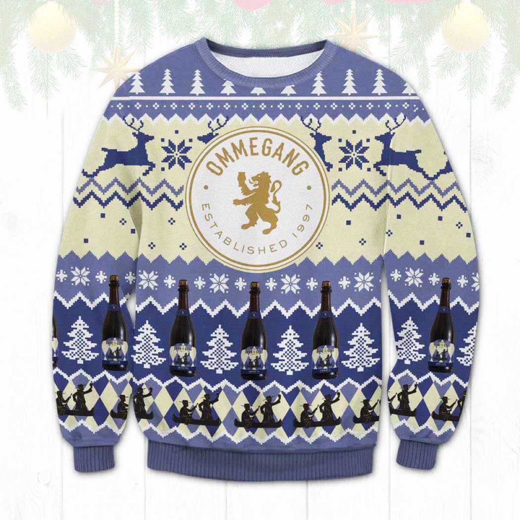 Ommegang Hennepin Ugly Christmas Sweater Unisex Knit Wool Ugly Sweater Ommegang Hennepin Ugly Christmas Sweater Unisex Knit Wool Ugly Sweater