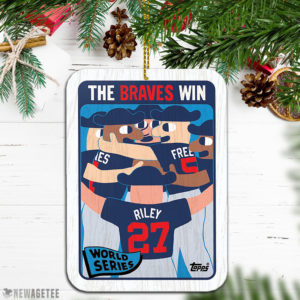 Atlanta Braves The Braves Win World Series Wood Christmas Ornament
