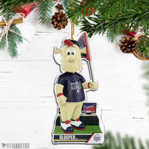 Ornament Decoration Blooper Pennant Mascot Atlanta Braves Champions 2021 World Series Wood Christmas Ornament