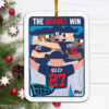 Atlanta Braves 2021 World Series Champions Replica Trophy Wood Christmas Ornament
