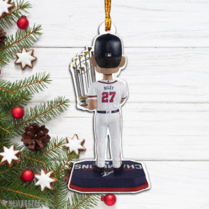 Ornament Gift Austin Riley Atlanta Braves 2021 World Series Champions Wood Christmas Ornament