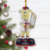 Brian Snitker Atlanta Braves 2021 World Series Champions Wood Christmas Ornament