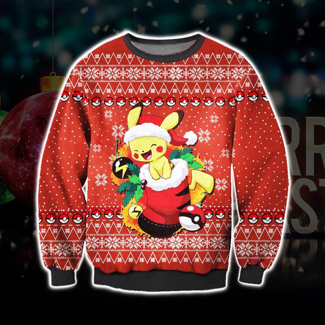 Pikachu Ugly Christmas Knit Sweater Pikachu Ugly Christmas Knit Sweater