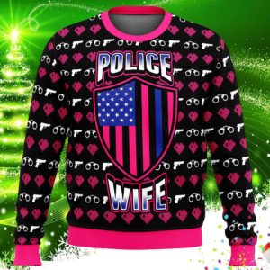 Police Wife Ugly Christmas Knit Sweater Police Wife Ugly Christmas Knit Sweater