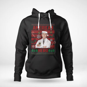 Pullover Hoodie Dr. Fauci American Hero Ugly Christmas Sweater Sweatshirt