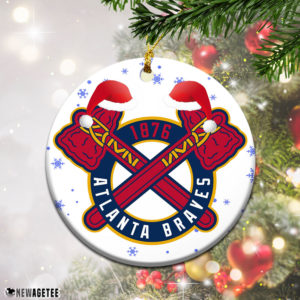 Atlanta Braves 1876 Santa hat Christmas Tree Decoration Ornament