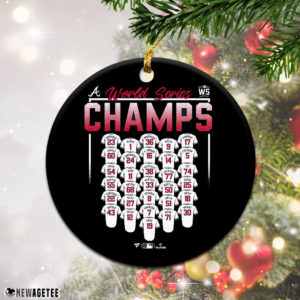 Atlanta Braves 2021 World Series Champions Jersey Roster Christmas Ornament