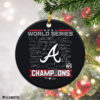Atlanta Braves 2021 World Series Champions Jersey Roster Christmas Ornament