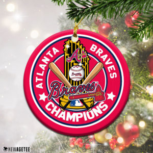Atlanta Braves Champions 2021 World Series Christmas Ornament