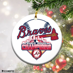 Atlanta Braves Champions World Series 2021 Christmas Ornament Decoration