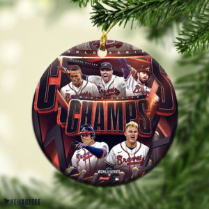 Atlanta Braves Freeman Fried Jorge Soler World Series 2021 Champions Christmas Ornament