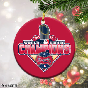 Round Ornament Atlanta Braves World Series Champions 2021 Christmas Ornament