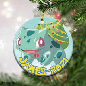 Bulbasaur Pokemon Customized Christmas Ornament