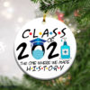 Class Of 2021 The One We Made History Decorative Christmas Ornament