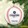 Custom Name Atlanta Braves Baseball World Series Champions 2021 Christmas Ornament