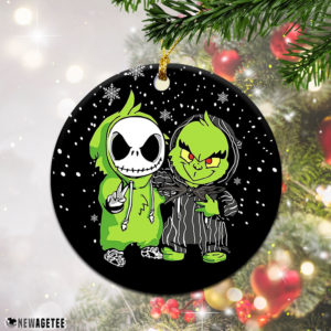 How The Grinch Jack Skellington Friends Christmas Ornament