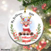 Personalized Baby Deer My 4th Christmas ornament Fourth Christmas