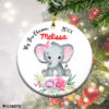 Personalized Baby Elephant Boy My First Christmas Ornament
