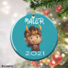 Mario Merry Christmas Ornament 2021 Personalized Custom Name