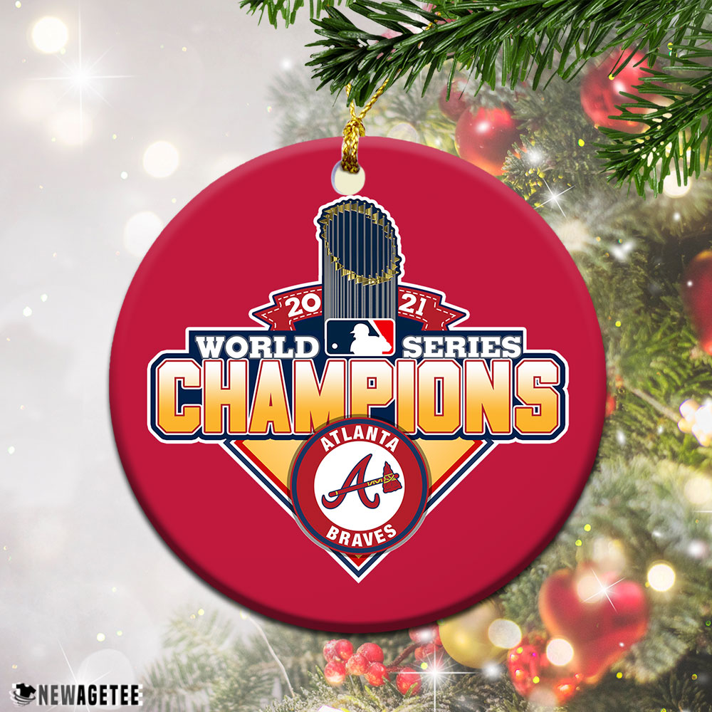 WinCraft 2021 World Series Champions Atlanta Braves Christmas Ornament Decoration WinCraft 2021 World Series Champions Atlanta Braves Christmas Ornament Decoration