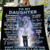 To My Daughter Love Mom And Dad Soft Comfortable Quilt Blanket