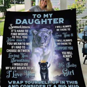 To My Daughter Love Mom And Dad Quilt Blanket