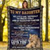 To My Daughter Love Mom And Dad Soft Comfortable Quilt Blanket