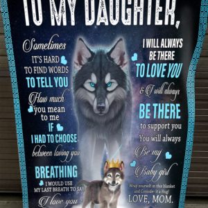To My Daughter Soft Comfortable Quilt Blanket Love Mom And Dad