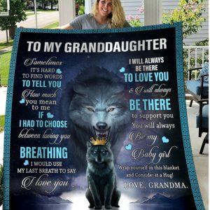 To My Granddaughter Soft Comfortable Quilt Blanket