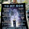 To My Son Love You Soft Comfortable Quilt Blanket