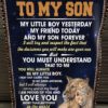 To My Son Love Mom Soft Comfortable Quilt Blanket