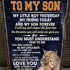 To My Son Love You Soft Comfortable Quilt Blanket