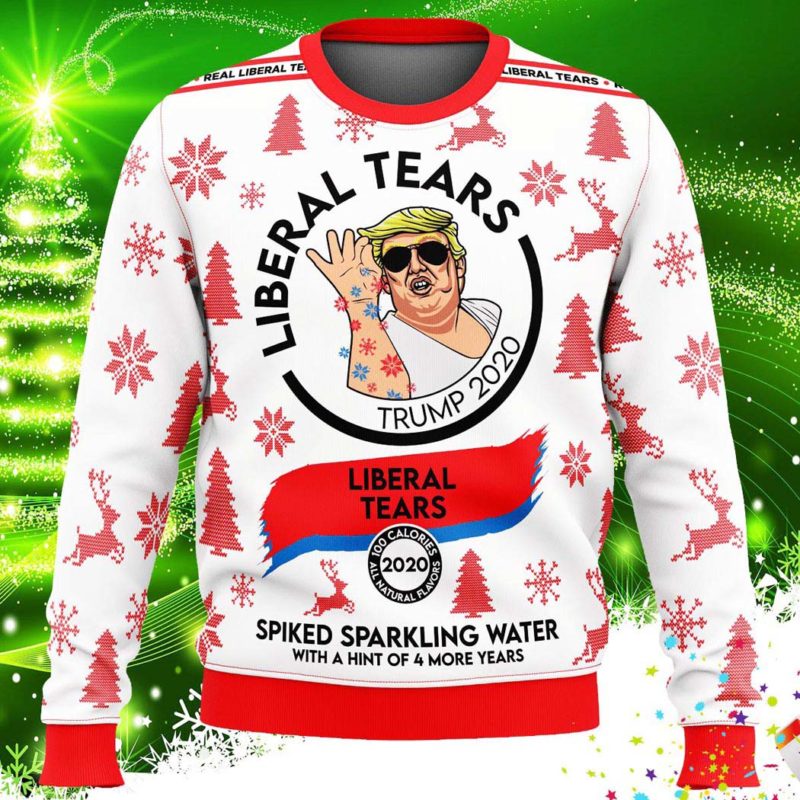 Trump Liberal Tears Ugly Christmas Knit Sweater