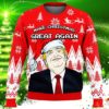 Trump MAGA Claw Ugly Christmas Knit Sweater