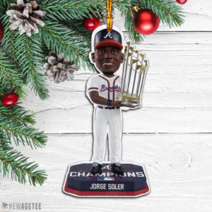 Wood Ornament Jorge Soler Atlanta Braves 2021 World Series Champions Wood Christmas Ornament