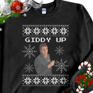 Seinfeld Kramer Giddy Up Ugly Christmas Sweater Sweatshirt